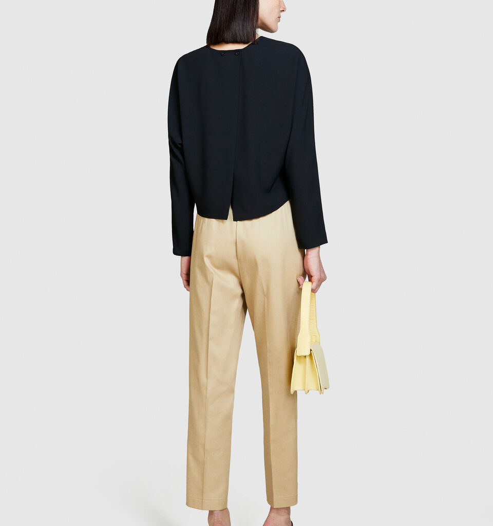 Solid color joggers - women's joggers - Beige | Sisley image number 3